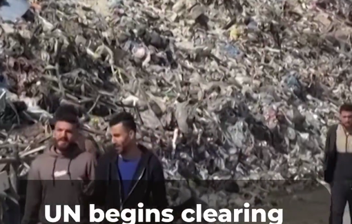 Thumbnail preview image for the video titled: Gaza Municipality & UNDP has begun relocating more than 300,000 cubic meters of accumulated solid waste
