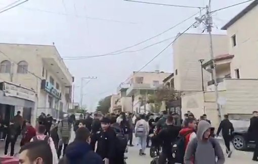 Thumbnail preview image for the video titled: Israeli forces ordered the evacuation of schools in Silat al-Harithiya, in preparation of the blowing up of a house