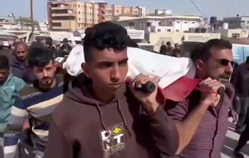 Thumbnail preview image for the video titled: Muhand Jamal al-Najjar was shot by Israeli soldiers near the Bani Suheila roundabout