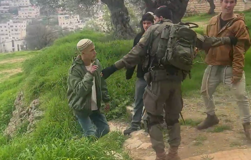 Thumbnail preview image for the video titled: For the Purim holiday, Israeli settlers attacked the activist Issa Amaro and his neighbors in Hebron.