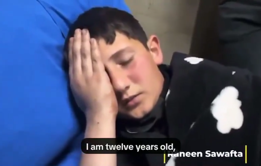 Thumbnail preview image for the video titled: Ali Bani odeh: "Everyone in the car was martyred except me and my brother Mustafa. The soldier pulled me out of the car, and they started beating me and my brother".