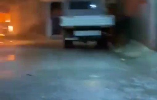 Thumbnail preview image for the video titled: Israeli gangs of settlers attacking the village of Jalud in Nablus, setting homes and cars on fire and terrorizing families