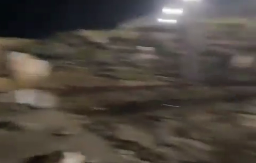 Thumbnail preview image for the video titled: Israeli gangs placed rocks on the Palestinian roads to prevent ambulance to reach the pogrom places