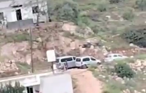 Thumbnail preview image for the video titled: Israeli forces raided the homes in Tayasir, coinciding with the settlers’ establishment of a settlement outpost in the area