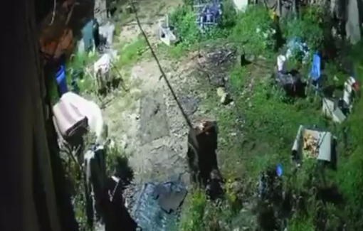 Thumbnail preview image for the video titled: Israeli settlers invaded the courtyard of a Palestinian home in Burin, throwing rocks and pepper-spraying the owner