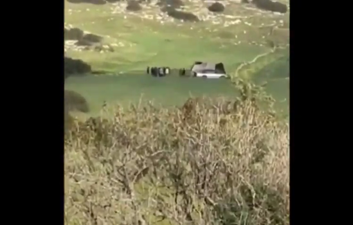 Thumbnail preview image for the video titled: Israeli settlers established a new settlement outpost next to the wastewater treatment station in Tayasir