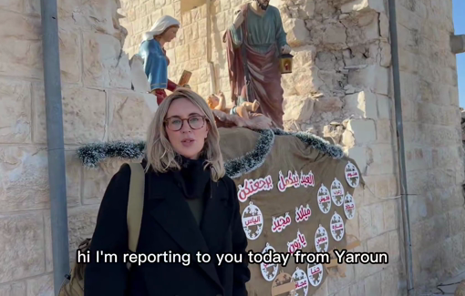 Thumbnail preview image for the video titled: St George’s church in Yaroun was demolished by Israeli Army last year