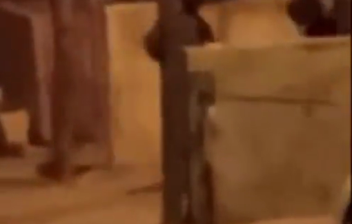 Thumbnail preview image for the video titled: Israeli forces raided a home on Asira Street in Nablus, using a prisoner as a human shield while entering the building.