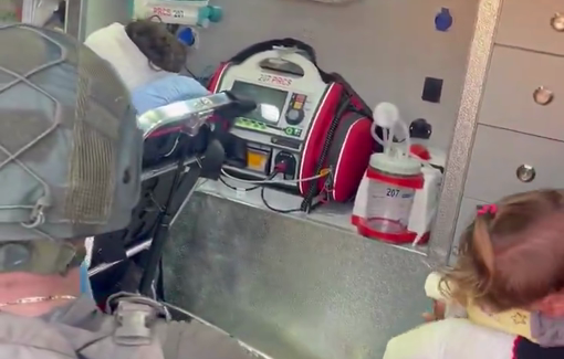 Thumbnail preview image for the video titled: Qawawis Pogrom: beaten child and bloodied activist in ambulance