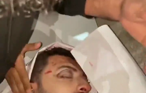 Thumbnail preview image for the video titled: Body of journalist Mohamed Washah following his murder by Israel