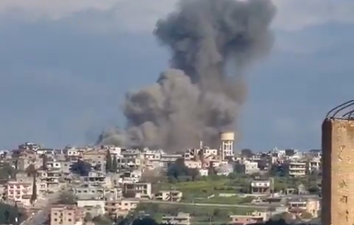 Thumbnail preview image for the video titled: Dozen of strikes rain on Beirut without prior warning, in the Israeli Operation “Eternal Darkness”