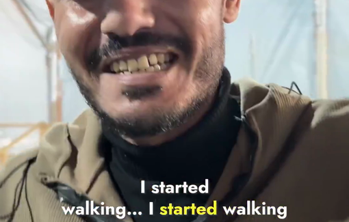 Thumbnail preview image for the video titled: From wheelchairs to walking, from paralysis to sitting up — the physiotherapists at our Refaat Alareer Camp Medical Point are performing miracles