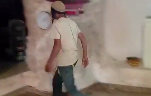 Thumbnail preview image for the video titled: Israeli settlers stormed Palestinian houses and tents in the town of Khirbet Markaz in Hebron