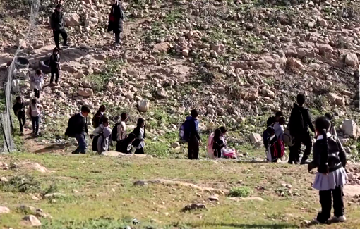 Thumbnail preview image for the video titled: In Umm al Khair, because of a barbed-wire fence, dozens of Palestinian children have been unable to go to school