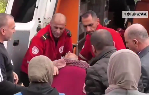 Thumbnail preview image for the video titled: In Sa'ir, Israeli settlers assaulted a Palestinian Woman , before her children were arrested by Israeli forces