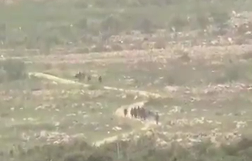 Thumbnail preview image for the video titled: In Khirbet Abu Faleh, settler than soldiers raided, abusing, vandalizing, injuring and arresting resident