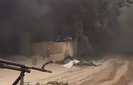 Thumbnail preview image for the video titled: Apocalyptic images released by Israeli media of the town of Aitaroun, which Israel is illegally occupying