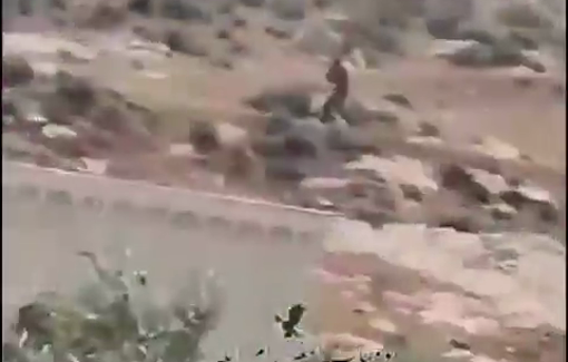 Thumbnail preview image for the video titled: A settler gunman shooting in the direction of Al-Mughayyir, leading to the killing of two Palestinians