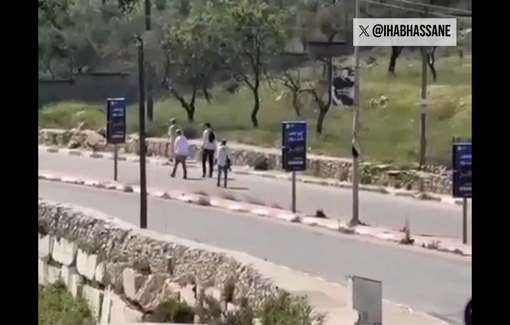 Thumbnail preview image for the video titled: Armed Israeli settlers storming Taybeh and Dayr Jarir, roaming the streets and terrorizing the entire community