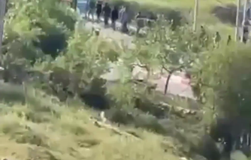 Thumbnail preview image for the video titled: Mass arrests and residents paraded in Deir Dibwan after a settler shot and killed a young man