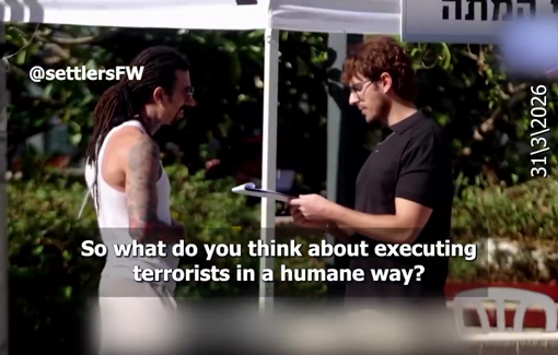 Thumbnail preview image for the video titled: An Israeli comedy show set up a hidden camera in the street to capture people’s views on executing Palestinian prisoners
