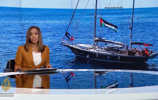 Thumbnail preview image for the video titled: Israel attacked humanitarian ships in international waters and kidnapped crews and taking them to Israel