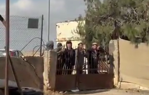 Thumbnail preview image for the video titled: Gang of illegal settlers invaded Palestinian property in Taybeh and besieged the residents