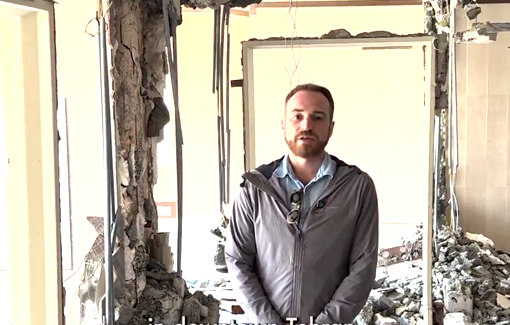 Thumbnail preview image for the video titled: Reporting on the scene of the Israeli bombing of Tehran's Gandhi Hospital, destroyed on March 1, 2026