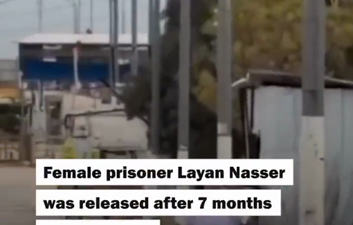 Thumbnail preview image for the video titled: Layan Nasser from the town of Birzeit embraces freedom after serving 8 months in Israeli occupation prisons