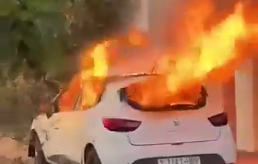 Thumbnail preview image for the video titled: Israeli settler gangs attacked the village of Shuqba destroying Palestinian property and setting vehicles on fire