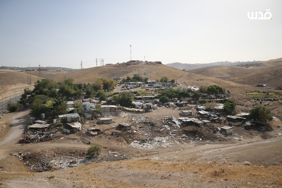 Thumbnail preview image for the video titled: The Palestinian Bedouin community of Khan al-Ahmar threatened with immediate evacuation by Finance Minister Bezalel Smotrich