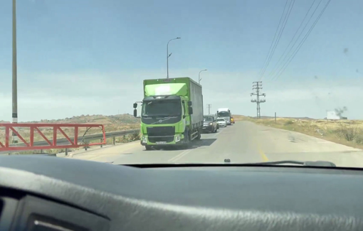 Thumbnail preview image for the video titled: Checkpoint at the entrance to Taybeh, Rimonim Junction, preventing to reach the Dar Faza'a community