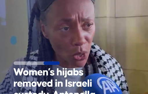 Thumbnail preview image for the video titled: Italian politician Antonella Bundu from Sumud Flotilla: hijabs were removed, women were stripped and were photographed shirtless
