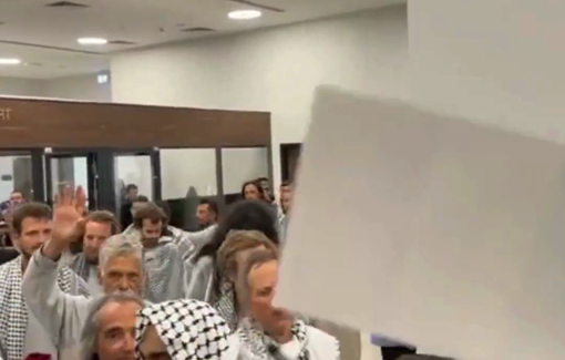 Thumbnail preview image for the video titled: Flotilla activist Ehah Lotayef released: "We, they let us go, but what about the Palestinians?"