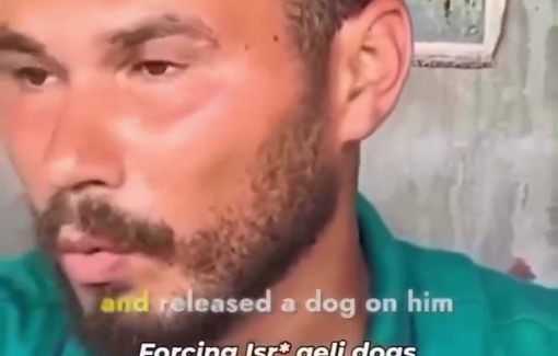 Thumbnail preview image for the video titled: Fadi Baker describes other detainees being subjected to rape by dogs released on them, during detainment