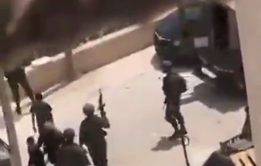 Thumbnail preview image for the video titled: On their way to school, the army arrests two children aged 7 and 8, then released them handcuffed near the local "terror outpost" e