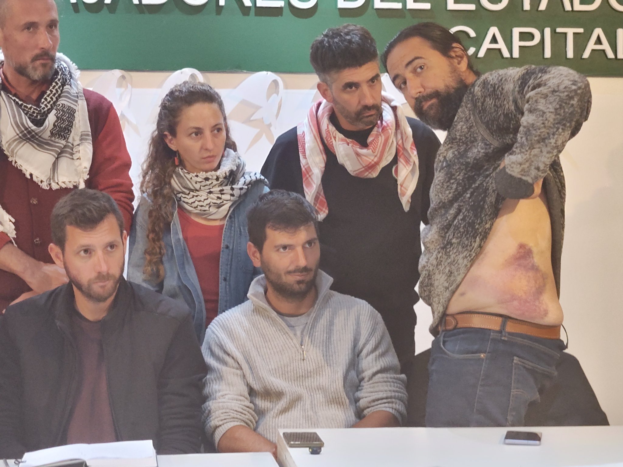 Thumbnail preview image for the video titled: The Argentine delegation of the Global Sumud Flotilla says its members were tortured while in Israeli custody
