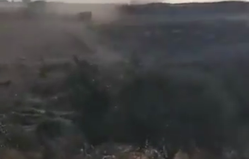 Thumbnail preview image for the video titled: Israeli forces bulldozed land near Haddad Park in Jenin to establish a military point near the future Ganim settlement