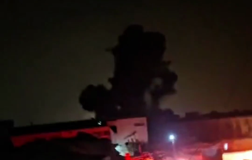 Thumbnail preview image for the video titled: The moment Israel bombed a residential block in Jabalia