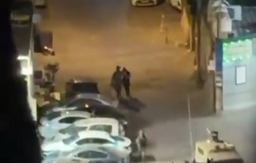 Thumbnail preview image for the video titled: Moment of the arrest of the teenager Laith Awad after he was beaten during an Israeli forces raid on the town of Kafr Aqab