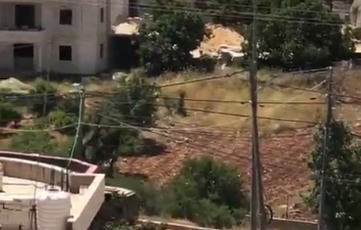 Thumbnail preview image for the video titled: Israeli forces erected dirt barriers blocking all the entrances of Beit Ummar