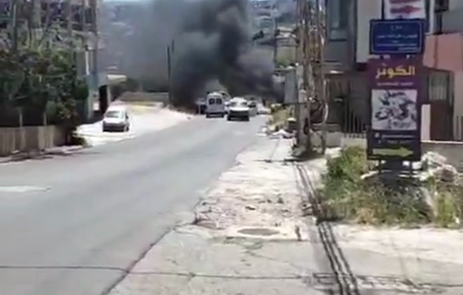 Thumbnail preview image for the video titled: Israeli airstrikes on Hosh (Sour) despite the ceasefire
