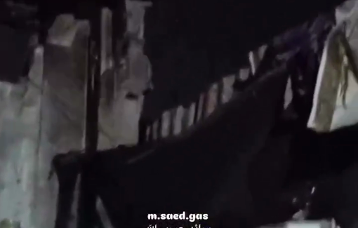 Thumbnail preview image for the video titled: Continuous gunfire and explosions and drone buzzing in the dead of night near the Yellow Line