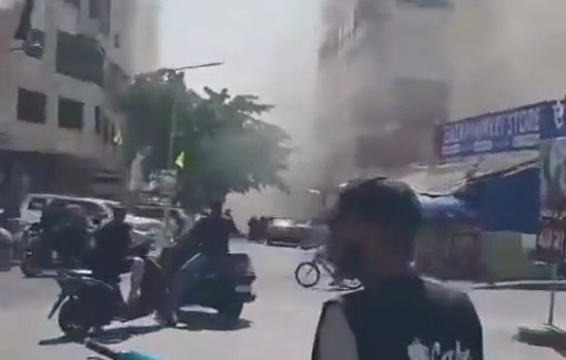 Thumbnail preview image for the video titled: An Israeli airstrike hits a a residential building in Mreijeh, in the southern Suburb of Beirut despite the ceasefire