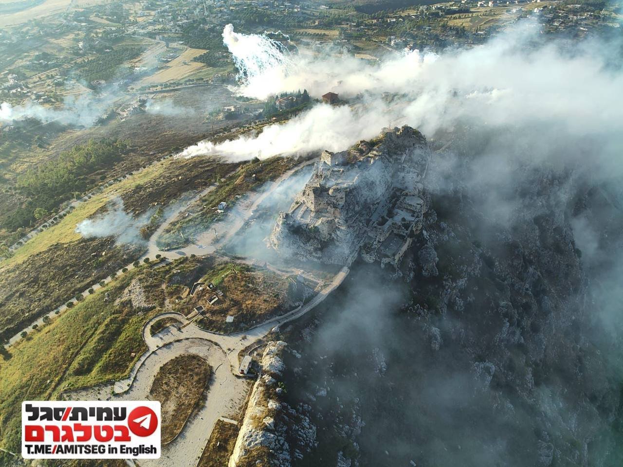 Thumbnail preview image for the video titled: Israel used white phosphorus in Arnoun, in the vicinity of Beaufort Castle