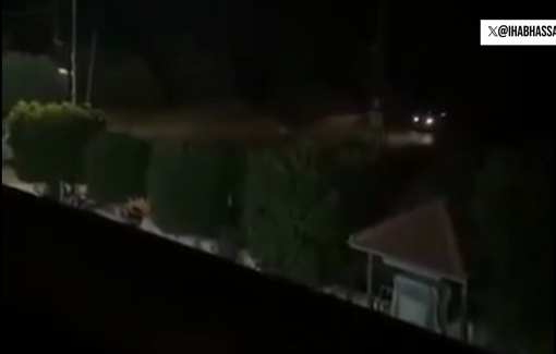 Thumbnail preview image for the video titled: Israeli forces raided Taybeh and fired stun grenades while settlers set fire to Palestinian crops