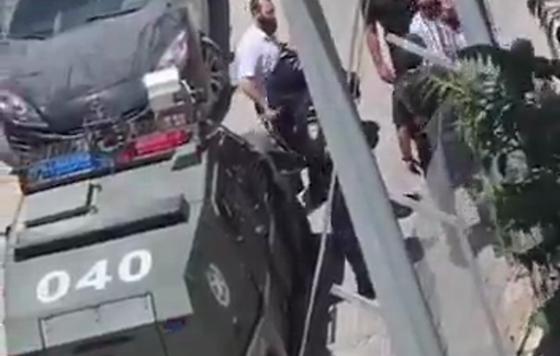 Thumbnail preview image for the video titled: Knesset member Tzvi Sukkot stormed the “Nur al-Huda” school in the Ras Shahada neighborhood of Shuafat R.C.