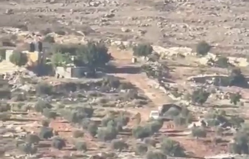 Thumbnail preview image for the video titled: Israeli settlers established a new outpost on privately owned Palestinian land in the village of Deir Abu Mashal