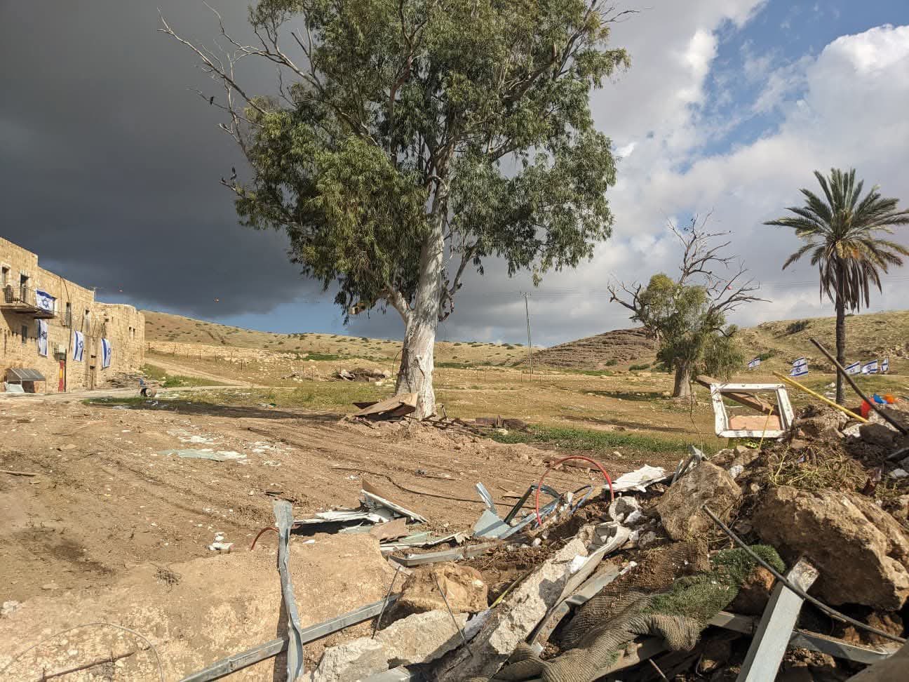 Thumbnail preview image for the video titled: Al-Maleh Basic School in the northern Jordan Valley leveled to the ground by Israeli settlers