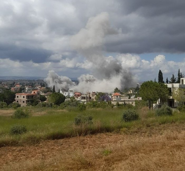 Thumbnail preview image for the video titled: Israeli airstrike targeted the old town in Doueir, Nabatieh